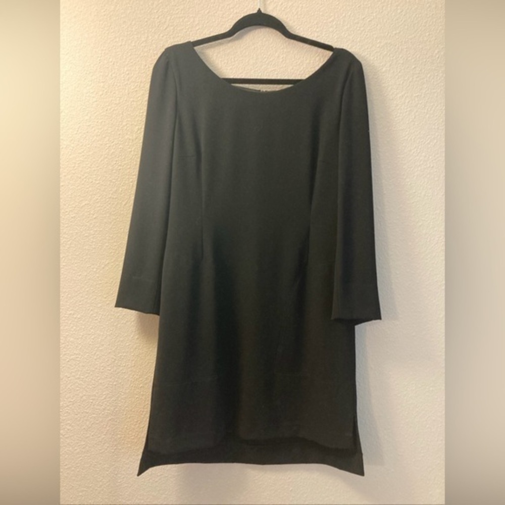 Moschino couture black long sleeve pocket dress